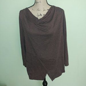 4 for $10 FOCUS CASUAL LIFE COWL NECKLINE SHIRT LG